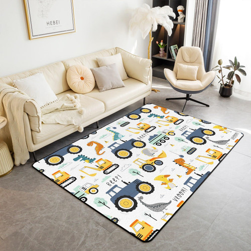 Boys Cartoon Car Non Slip Rug 3x5, Kids Construction Vehicles Area Rugs for Child Toddler Teens, Dinosaur Carpet Non Shedding, Tractor Machinery Excavator Indoor Floor Mat, Trucks Cars Accent Rug Set Boys Cartoon Car Non Slip Rug 3x5, Kids Construction Vehicles Area Rugs for Child Toddler Teens, Dinosaur Carpet Non Shedding, Tractor Machinery Excavator Indoor Floor Mat, Trucks Cars Accent Rug Set