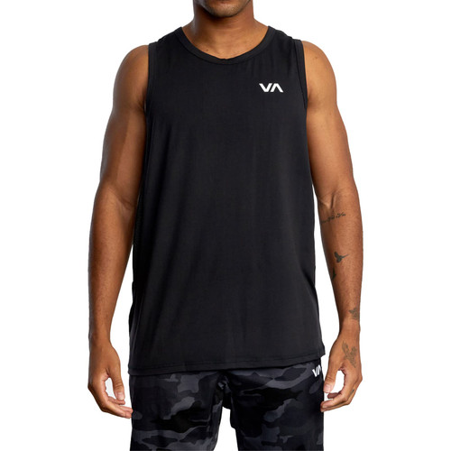 RVCA mens Sport Vent Tank Top T Shirt, Black, Medium US