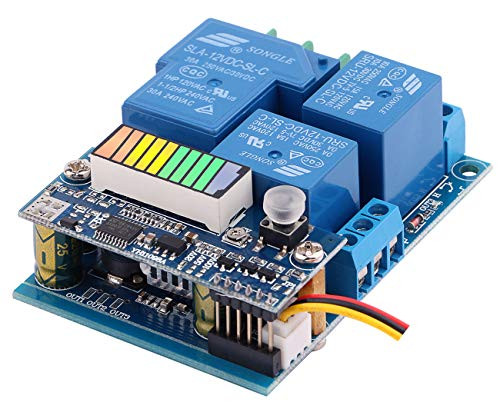 Battery Charge Discharge Protection Module, Yeeco DC 10-90V 12V 24V 36V 48V Storage Battery Lithium Battery Charger Protection Board Overcharge Overdischarge Protector Controller with Indicator