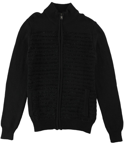 Alfani Mens Chenille Knit Sweater, Black, Small