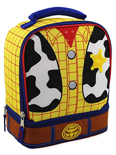 Toy Story Woody Kids Soft Dual Compartment Insulated School Lunch Box (One Size, Yellow/Multi)