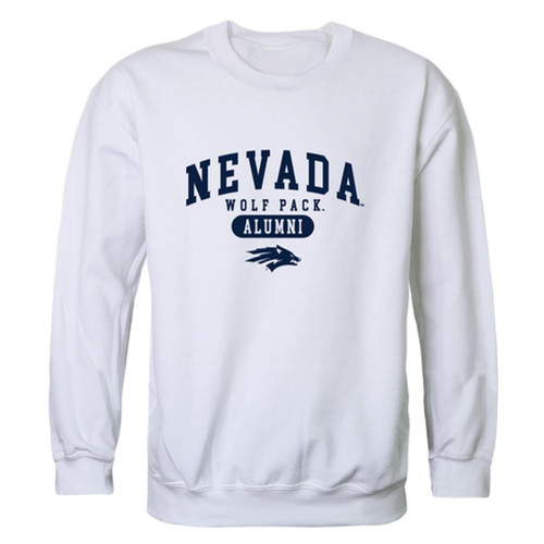 W Republic University of Nevada, Reno Wolf Pack Alumni Fleece Crewneck Sweatshirts - White, X-Large