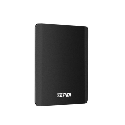 TEYADI 1TB Ultra Slim Portable External Hard Drive USB 3.0 for PC, Laptop, Mac, PS4, Xbox One - Black