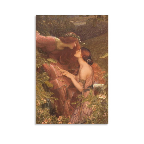 EymaNn Fine Art Aesthetics Medieval Lesbian Art Lesbian Posters Wall Art Canvas Wall Art Prints for Wall Decor Room Decor Bedroom Decor Gifts 16x24inch(40x60cm) Unframe-style
