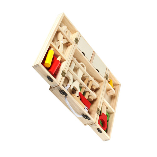 BRIGHTFUFU 1 Set Children's Toolbox Wood Tools Toy for Kids Toys for Kids Kidcraft Playset Kids Playset Childrens Toys Boys Toys Portable Work Bench Wood Toys Hammer Toddler Wooden Puzzle