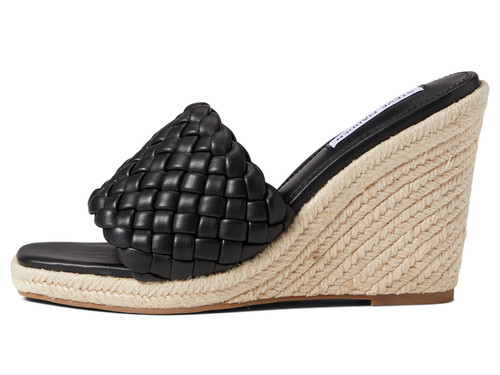 Steve Madden Udele Wedge Sandal Black 8.5 M