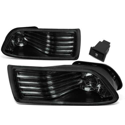 Compatible with Scion tC Pair of Bumper Driving Fog Lights w/Switch (Smoke Lens)