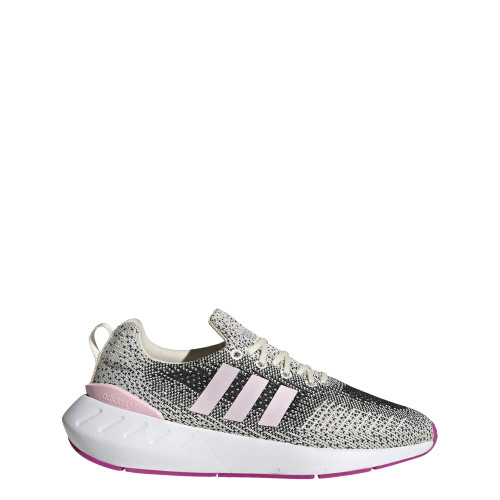 adidas Women's Swift Run 22 Sneaker, Cream White/Clear Pink/Vivid Pink, 11