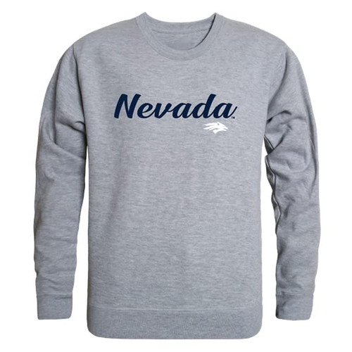 W Republic University of Nevada, Reno Wolf Pack Script Fleece Hoodie Sweatshirts - Heather Grey, XX-Large