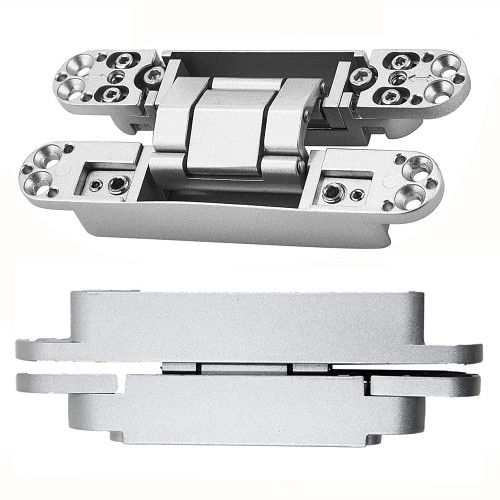Hidden Hinges,Hidden Door Hinges,Concealed Hinges, Invisible Hinges,180 Degree Swing Hinge,6 inch (2pcs Set, Silver)