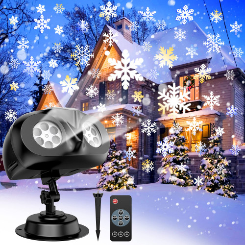 Christmas Snowflake Projector Lights Outdoor, Owl Shaped Led Snowfall Show Outdoor Waterproof Landscape, Decorative Lighting Projection Lamp for Xmas Holiday Wedding Indoor Garden Patio Party Christmas Snowflake Projector Lights Outdoor, Owl Shaped Led Snowfall Show Outdoor Waterproof Landscape, Decorative Lighting Projection Lamp for Xmas Holiday Wedding Indoor Garden Patio Party