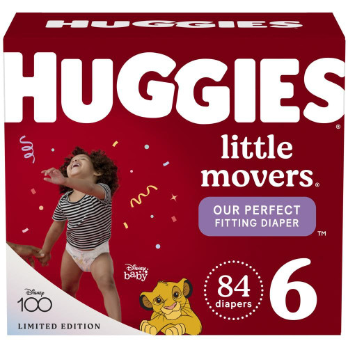 Huggies Size 6 Diapers, Little Movers Baby Diapers, Size 6 (35+ lbs), 84 Count