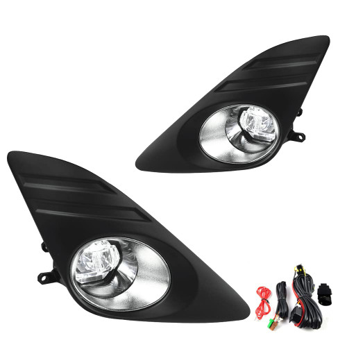 A ABIGAIL Driving Fog Lights Lamps Replacement for 2012 2013 2014 Camry H11 12V 55W Halogen Bulbs & Wiring Kit (Clear Lens) A ABIGAIL Driving Fog Lights Lamps Replacement for 2012 2013 2014 Camry H11 12V 55W Halogen Bulbs & Wiring Kit (Clear Lens)