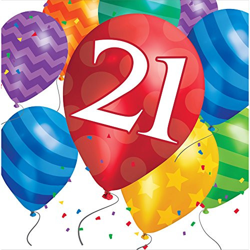 Creative Converting 667821 Napkins Tableware items 6.5"x6.5" Happy Birthday
