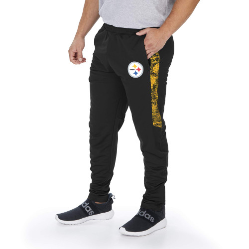 Officially Licensed Zubaz Men's NFL Men's NFL Track Pant with Half Sides, Pittsburgh Steelers, Size Large Officially Licensed Zubaz Men's NFL Men's NFL Track Pant with Half Sides, Pittsburgh Steelers, Size Large