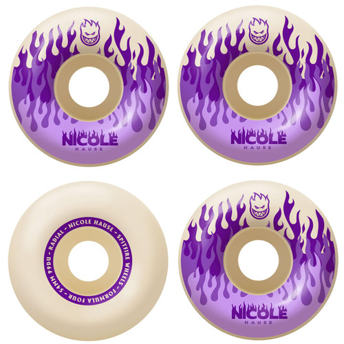 Spitfire Skateboard Wheels 54mm Nicole Hause Kitted Radials F4 99A White