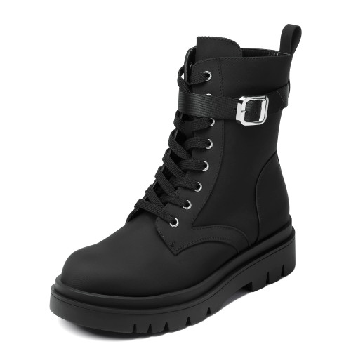 DREAM PAIRS Women's Sdab2209w-n Chelsea Platform Combat Boots Lace Up Lug Sole Buckle Ankle Booties Shoes, Size 7, Black DREAM PAIRS Women's Sdab2209w-n Chelsea Platform Combat Boots Lace Up Lug Sole Buckle Ankle Booties Shoes, Size 7, Black