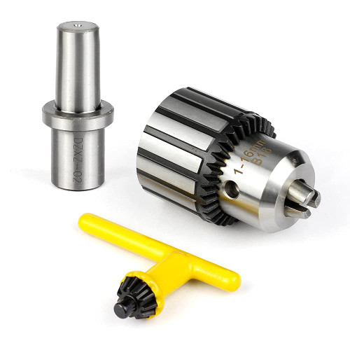 Drill Chuck 5/8 Inch(1-16mm) JESTUOUS 3/4 Inch Weldon Shank Adapter Heavy Duty Key Type chuck Converter Tool for Drill Press
