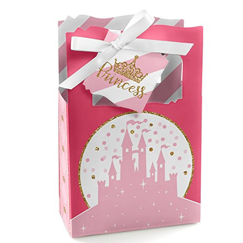 Little Princess Crown - Pink and Gold Princess Baby Shower or Birthday Party Favor Boxes - Set of 12 Little Princess Crown - Pink and Gold Princess Baby Shower or Birthday Party Favor Boxes - Set of 12
