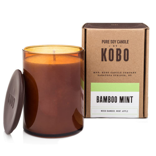 KOBO Bamboo Mint Scented Candle (15 oz) | 100% Pure Soy Wax Candles | Jar Candle Hand-Poured in USA | All Natural, Long Lasting 100 Hour Burning Candles | Scented Candles for Home KOBO Bamboo Mint Scented Candle (15 oz) | 100% Pure Soy Wax Candles | Jar Candle Hand-Poured in USA | All Natural, Long Lasting 100 Hour Burning Candles | Scented Candles for Home