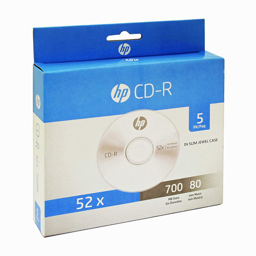 HP CD-R 52X 700MB 5 pack with slim case
