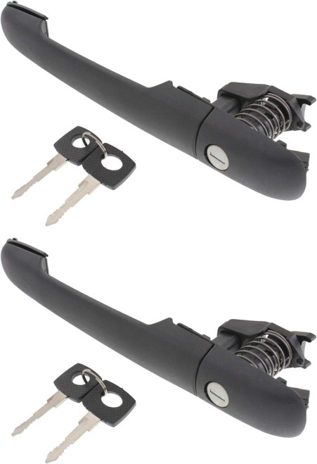 Evan Fischer Exterior Door Handle Set of 2 Compatible with 2003-2006 Dodge Sprinter 2500, Fits 2003-2006 Dodge Sprinter 3500 Textured Black