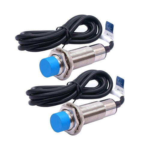 HEPUP 2pcs M18 Proximity Sensor NPN NC 6-36VDC 8mm Detective Approach Sensor Inductive Proximity Switch