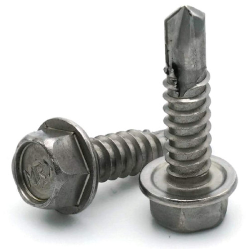 Ultra Stainless Hex Washer Head Self Drilling Screws 410MO - #14 x 1-1/2" Qty 25