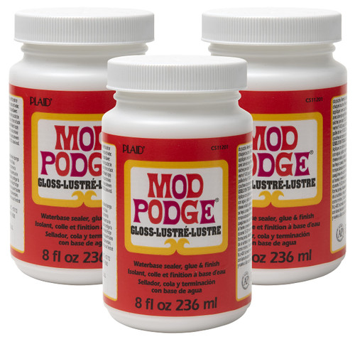 Mod Podge CS11201 Gloss Waterbase Sealer, Glue & Decoupage Finish, 8 oz (Pack of 12), 96 Fl Oz