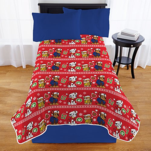 Nickelodeon Paw Patrol 'Holiday Treat' Kids Sherpa Blanket, Reversible Oversized Throw Nickelodeon Paw Patrol 'Holiday Treat' Kids Sherpa Blanket, Reversible Oversized Throw