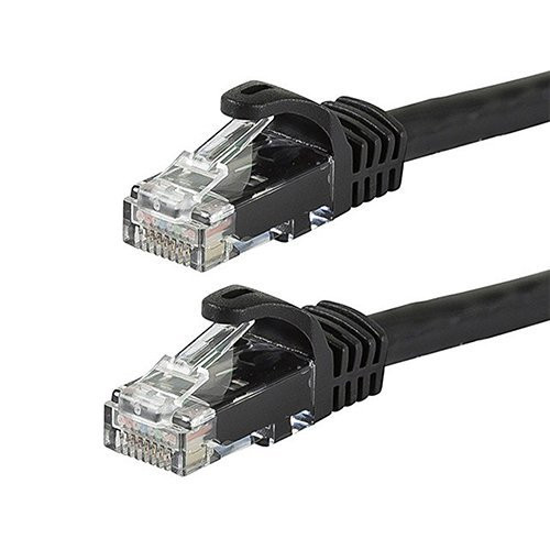 NDA-Electronics CAT5e RJ45 CAT5 Patch Cable (3 Feet) Ethernet LAN Network Jumper Cord Computer - Black