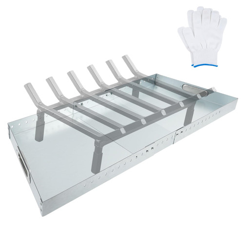 3 Piece Fireplace Tray Ash Pan,Adjustable Fireplace Tray for Up to 38" Fireplace Grates,Expandable Fireplace Ash Pan for Ash Collection,Large Trapezoid Stainless Steel,Fireplace Removable Ash Tray