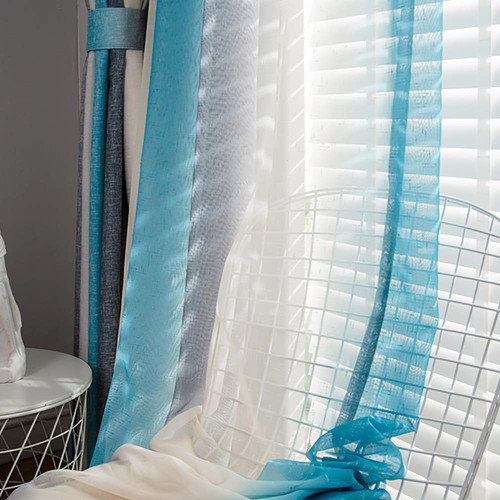 Multicolor Sheer Curtains, Soft Semi Sheer Voile Curtains Window Voile Panels Drapes Treatment for Bedroom Living Room (only Sheer Curtain)-Gray 79x106inch