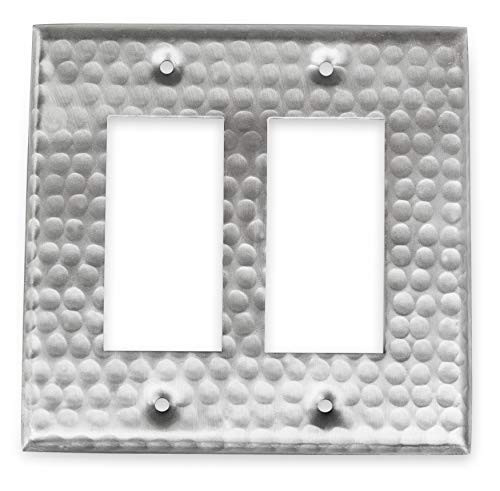 Monarch Abode 18014 Monarch Hammered Rocker Wall Plate, Satin Nickel
