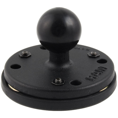 RAM MOUNTS (RAM-B-202-339U 2.5" Round Base with The Amps Hole Pattern, 1" Ball and Triple Magnetic Base Adapter