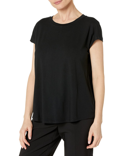 NIC+ZOE Women's Petite EAZE TEE, Black Onyx