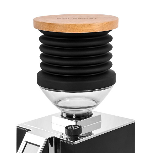 CAFEMASY Single Dose Hopper Bellows Compatible with Eureka Mignon Model Coffee Grinder Clear Bean Hopper with Wood Lid and Air Blower for Cleaning Coffee Grounds