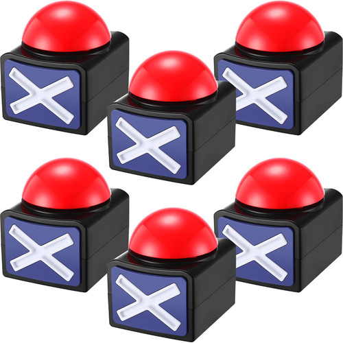 Fabbay 6 Pieces Answer Game Buzzer with Light and Sound Buzzer Alarm Buttons for Game Show Kids Adult Party Contest Prop Trivia Quiz Buzzer Toys Fabbay 6 Pieces Answer Game Buzzer with Light and Sound Buzzer Alarm Buttons for Game Show Kids Adult Party Contest Prop Trivia Quiz Buzzer Toys