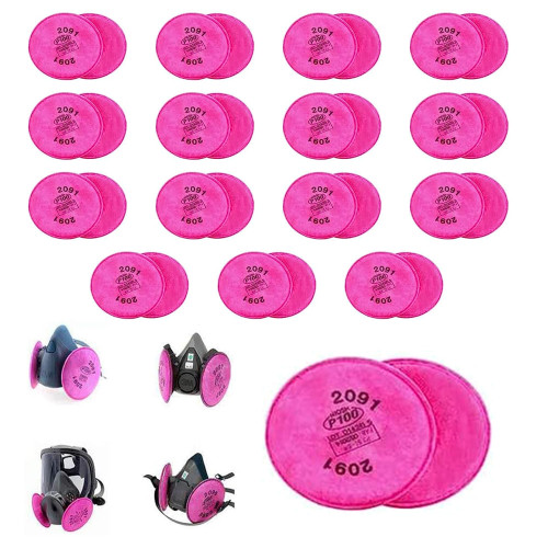 Particulate Filter 2091, P100 Compatible with 2091?Installed on P100 Filter Retainer Replacement for 6000 6200 6800 7000 FF-4 (4.3 Inch, 32)