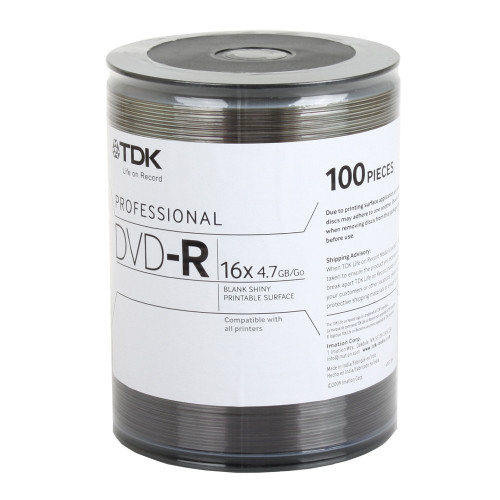 TDK 4.7GB 16x DVD-R 100-Pack Spindle (Discontinued by Manufacturer)