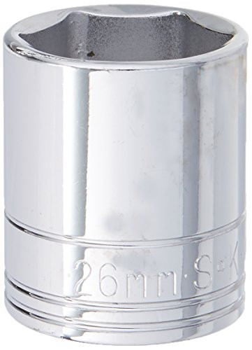 SK Hand Tool 48226 6 Point 1/2-Inch Drive Standard Socket, 26mm, Chrome