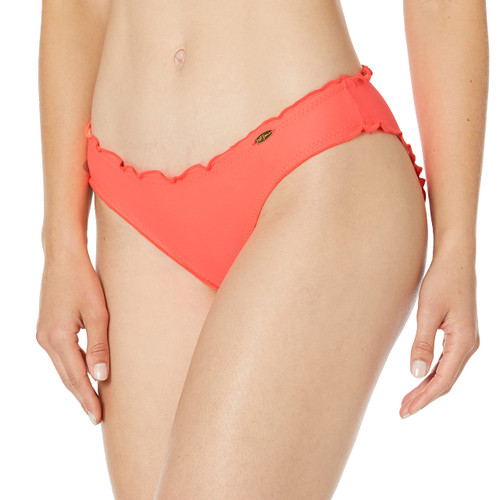 Luli Fama Women's Cosita Buena Full Coverage Ruched Back Bottom, Hot Mess, Small