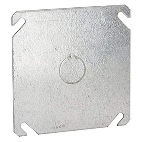 Hubbell-Raco 753 Square Cover, Flat, 1/2" Knock-Out, 4" (Pack of 50)