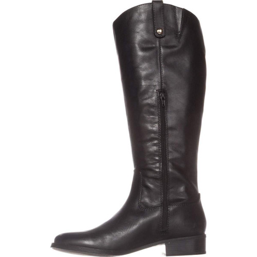 INC International Concepts Women's Fawne Riding Leather Boots Black Size 6.5 M