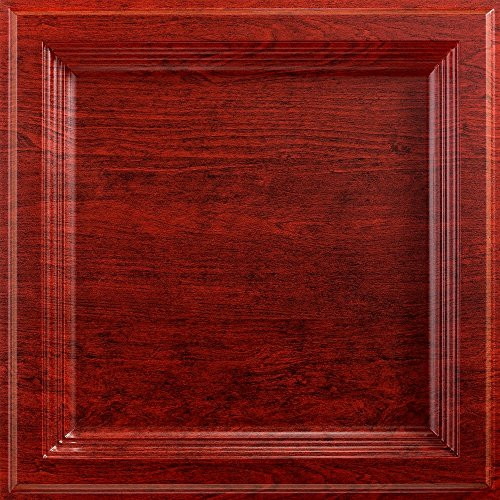 Fasade Easy Installation Classic Coffer Cherry Lay In Ceiling Tile / Ceiling Panel (2' x 2' Tile)