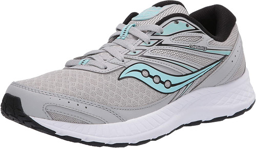 Saucony Women's Cohesion 13 Running Shoe, Grey/Black, 8