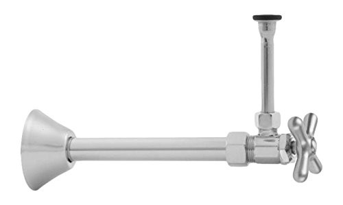 Jaclo 5812X-72CT-SN Angle Valve Kit with CVR Tube, 5/8" x 3/8", Satin Nickel