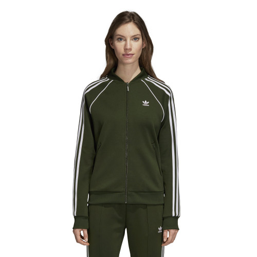adidas Originals Women's Superstar Track Jacket, Night Cargo, S adidas Originals Women's Superstar Track Jacket, Night Cargo, S