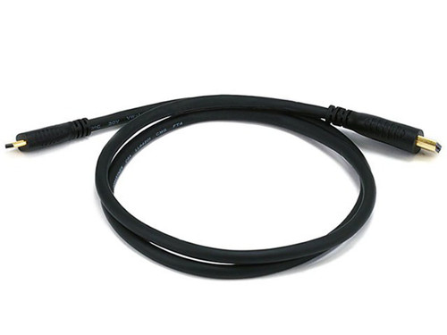 Monoprice 3ft 30AWG High Speed HDMI Cable - HDMI Connector to HDMI Mini Connector - Black