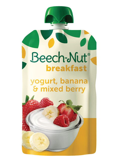 Beech-Nut Breakfast Stage 4 Toddler Food, Yogurt Banana & Berry, 3.5 oz Pouch